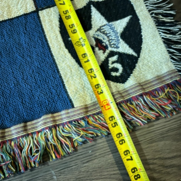 Vintage Cross Canvas Made In USA 402D BRIGADE SUPPORT BATTALION Throw Blanket - Picture 9 of 9
